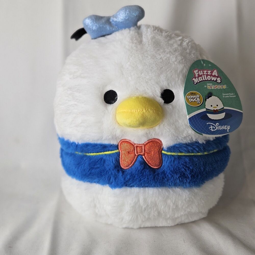 Disney‎ Squishmallows Fuzz-A-Mallows Donald Duck Plush Disney100 Toy